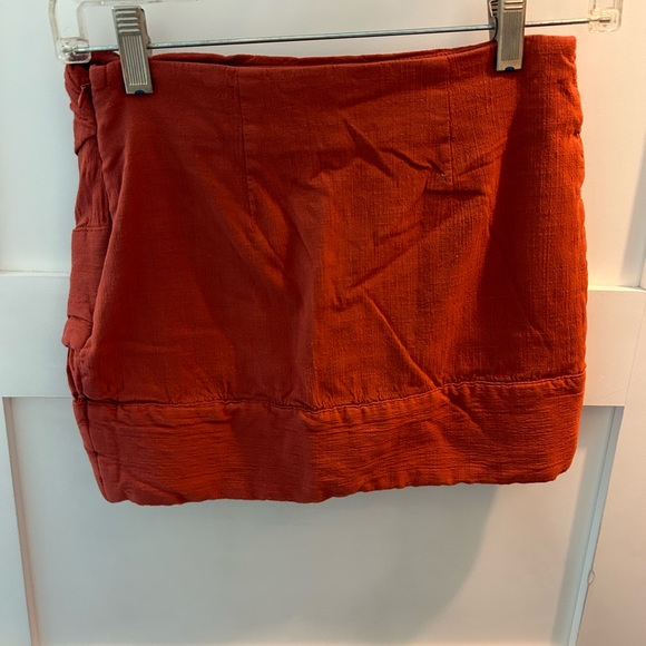 Free People mini skirt. Terracotta color, small 0 - Picture 2 of 2